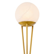 Lampă de podea CDJ Izzy, finisaj alamă antichizată, alabastru