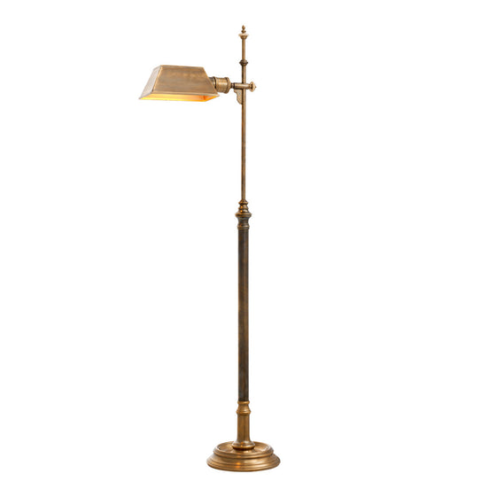 Lampă de podea Charlene, finisaj alamă vintage