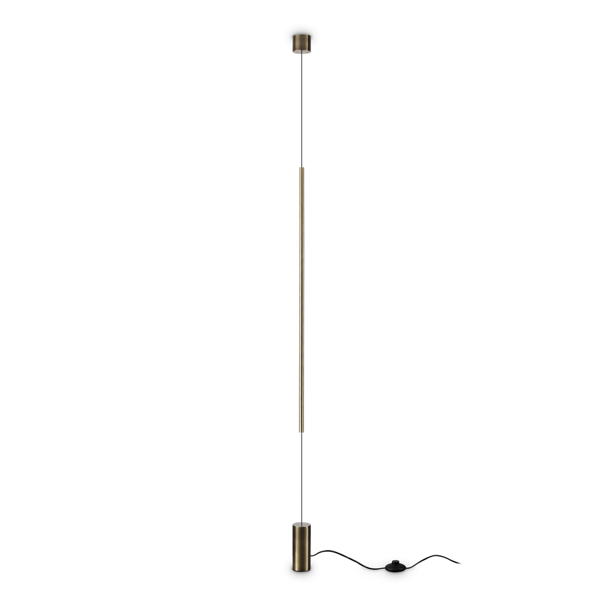 Lampă de podea Essence PT cu suspensie rotundă 3000K, alamă