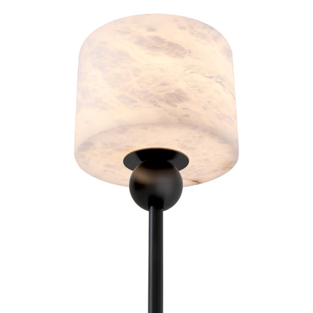 Lampă de podea Etruscan, finisaj bronz cu reflexe, alabastru