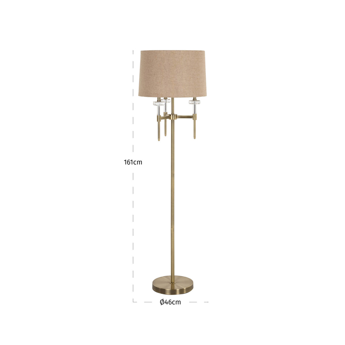 Lampă de podea Josie, auriu periat