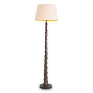 Lampă de podea Riverbank, finisaj bronz cu reflexe, cu abajur