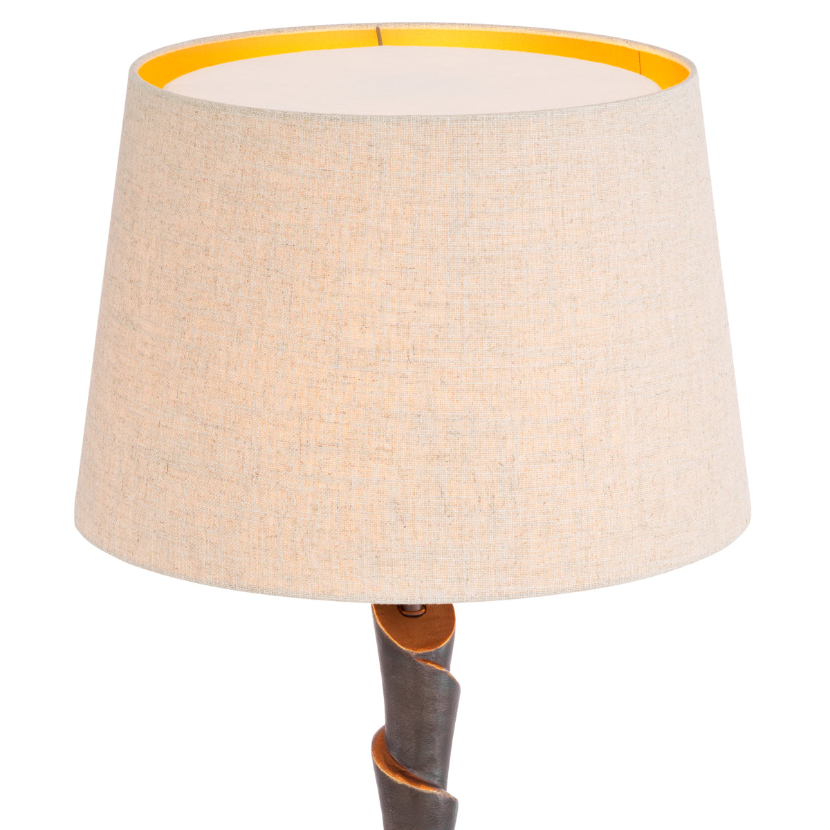 Lampă de podea Riverbank, finisaj bronz cu reflexe, cu abajur