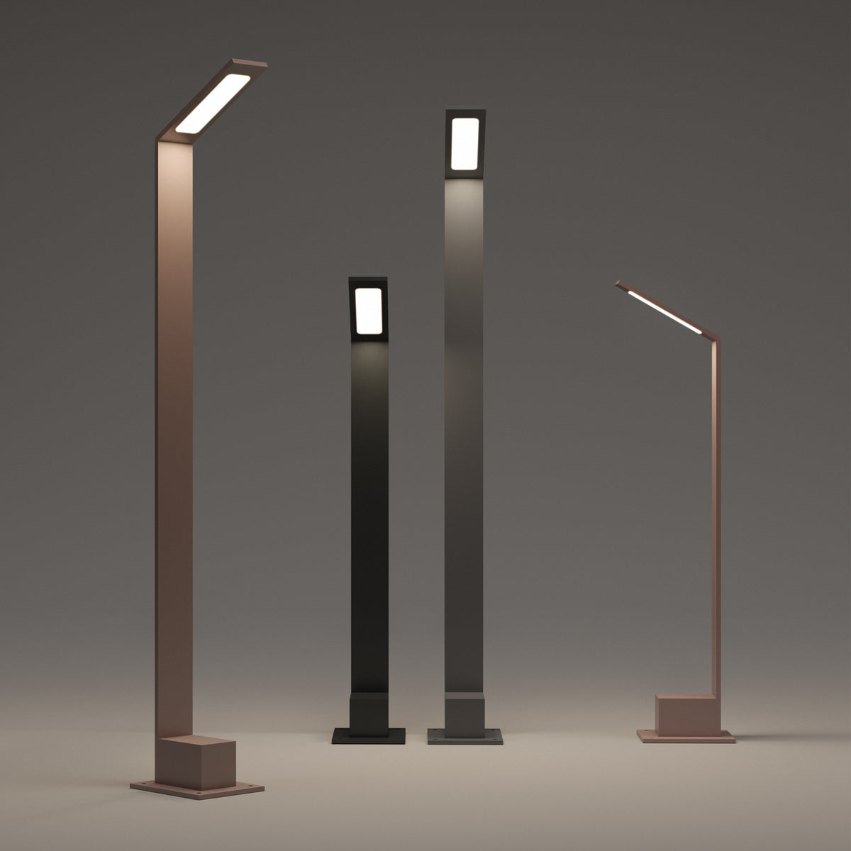 Lampadar de exterior Agos PT H80 3000K, cafeniu – ambient