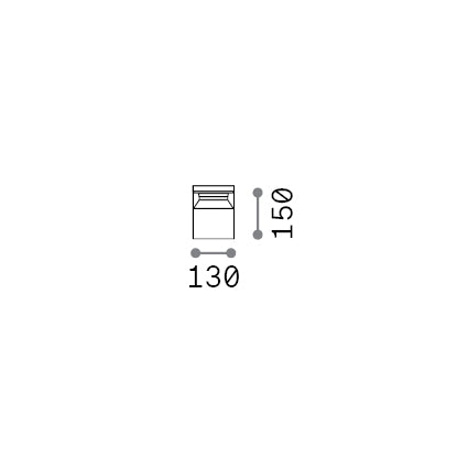 Lampadar de exterior Boeing PT H015, antracit – desen tehnic cu dimensiuni