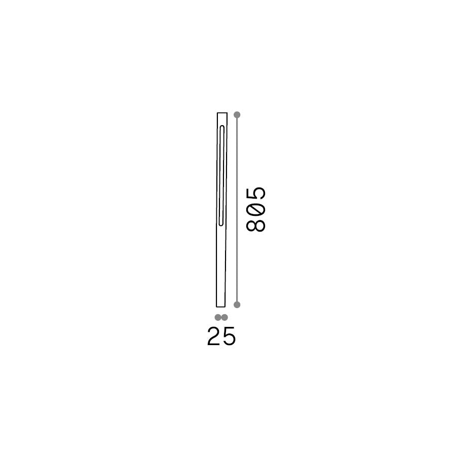 Lampadar de exterior Jedi PT H080, cafeniu – desen tehnic cu dimensiuni