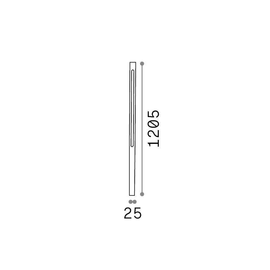Lampadar de exterior Jedi PT H120, cafeniu – desen tehnic cu dimensiuni
