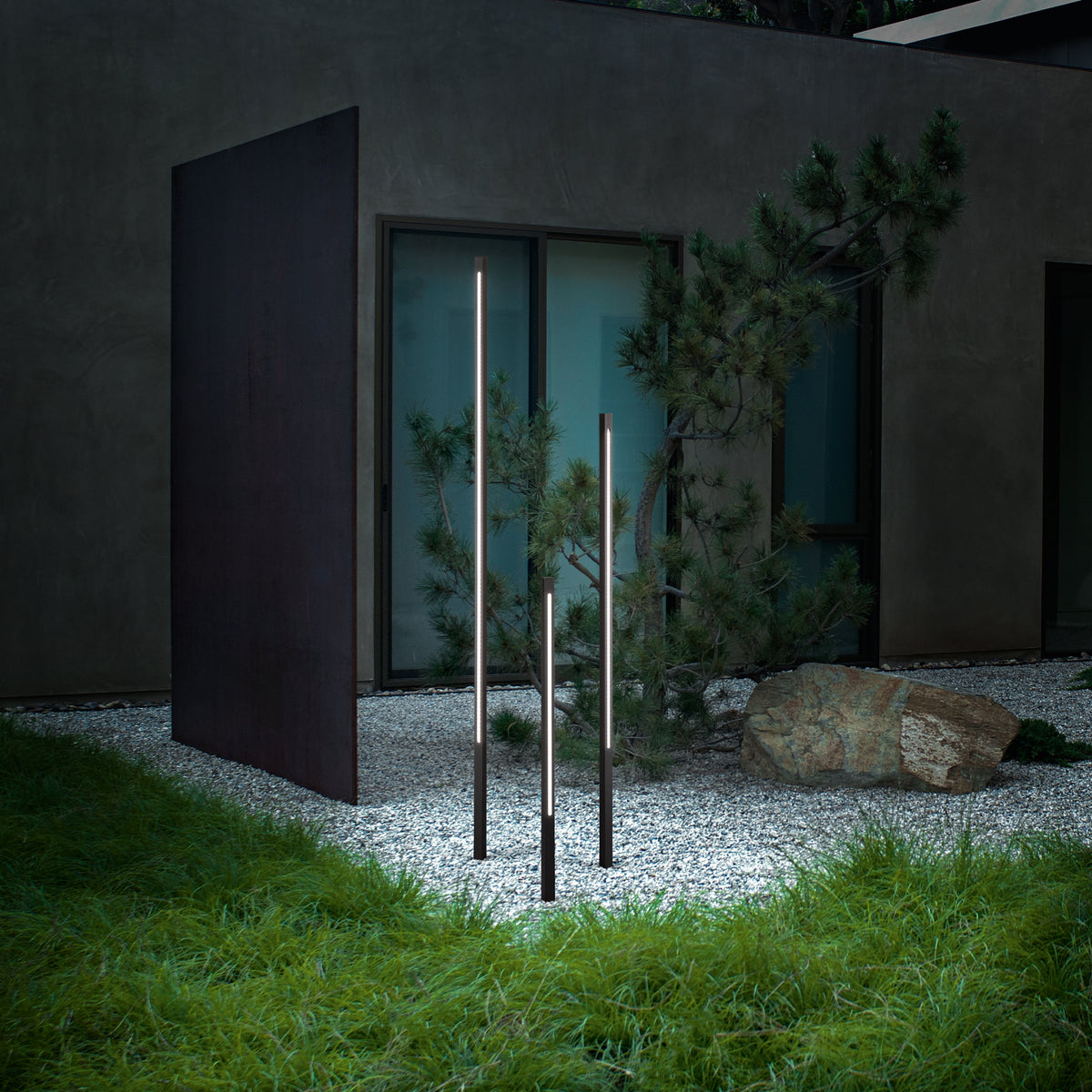 Lampadar de exterior Jedi PT H120, cafeniu – ambient