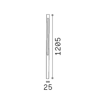 Lampadar de exterior Jedi PT H120, negru – desen tehnic cu dimensiuni
