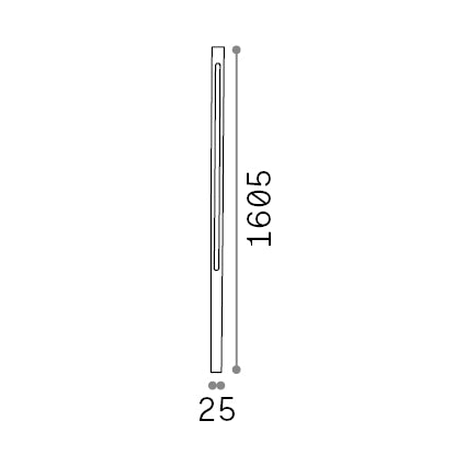 Lampadar de exterior Jedi PT H160, antracit – desen tehnic cu dimensiuni