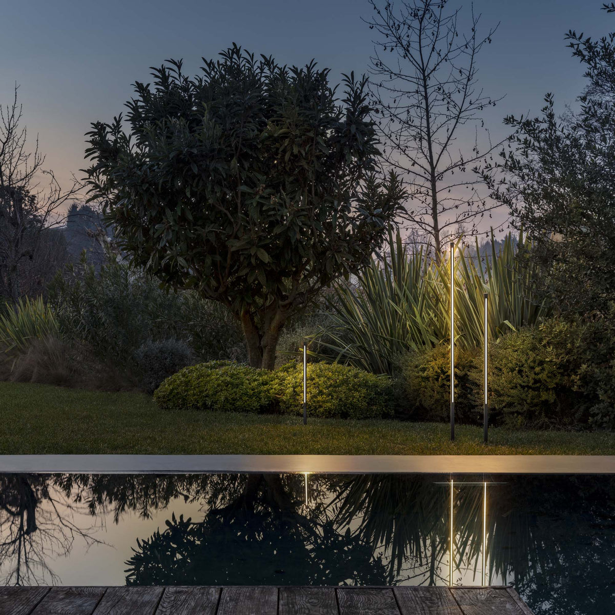 Lampadar de exterior Jedi PT H160, cafeniu – ambient