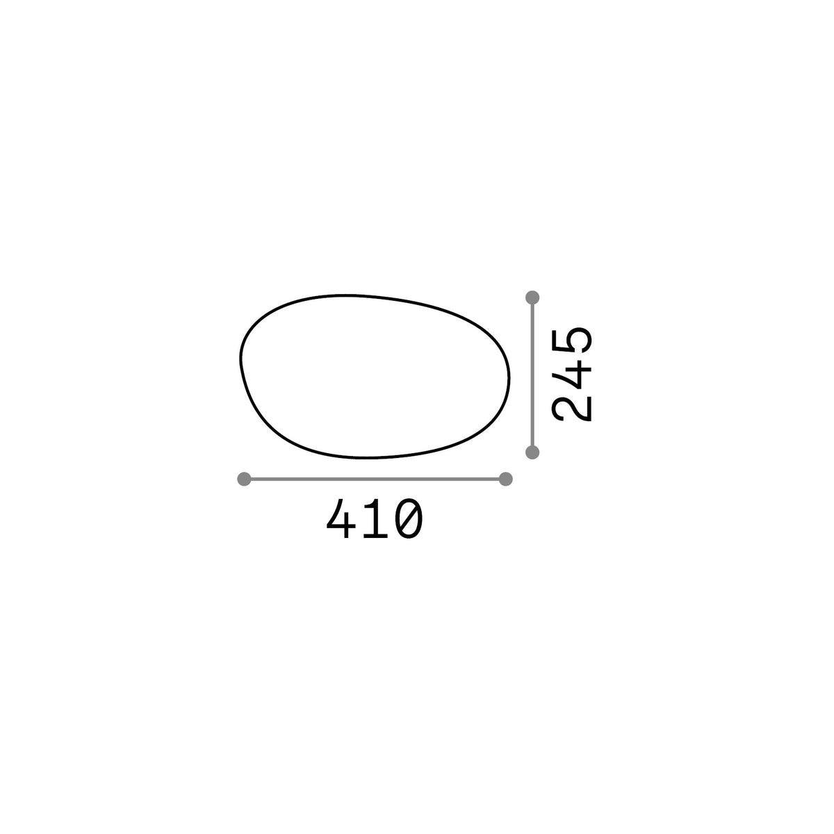 Lampadar de exterior Sasso PT1 D41 – desen tehnic cu dimensiuni