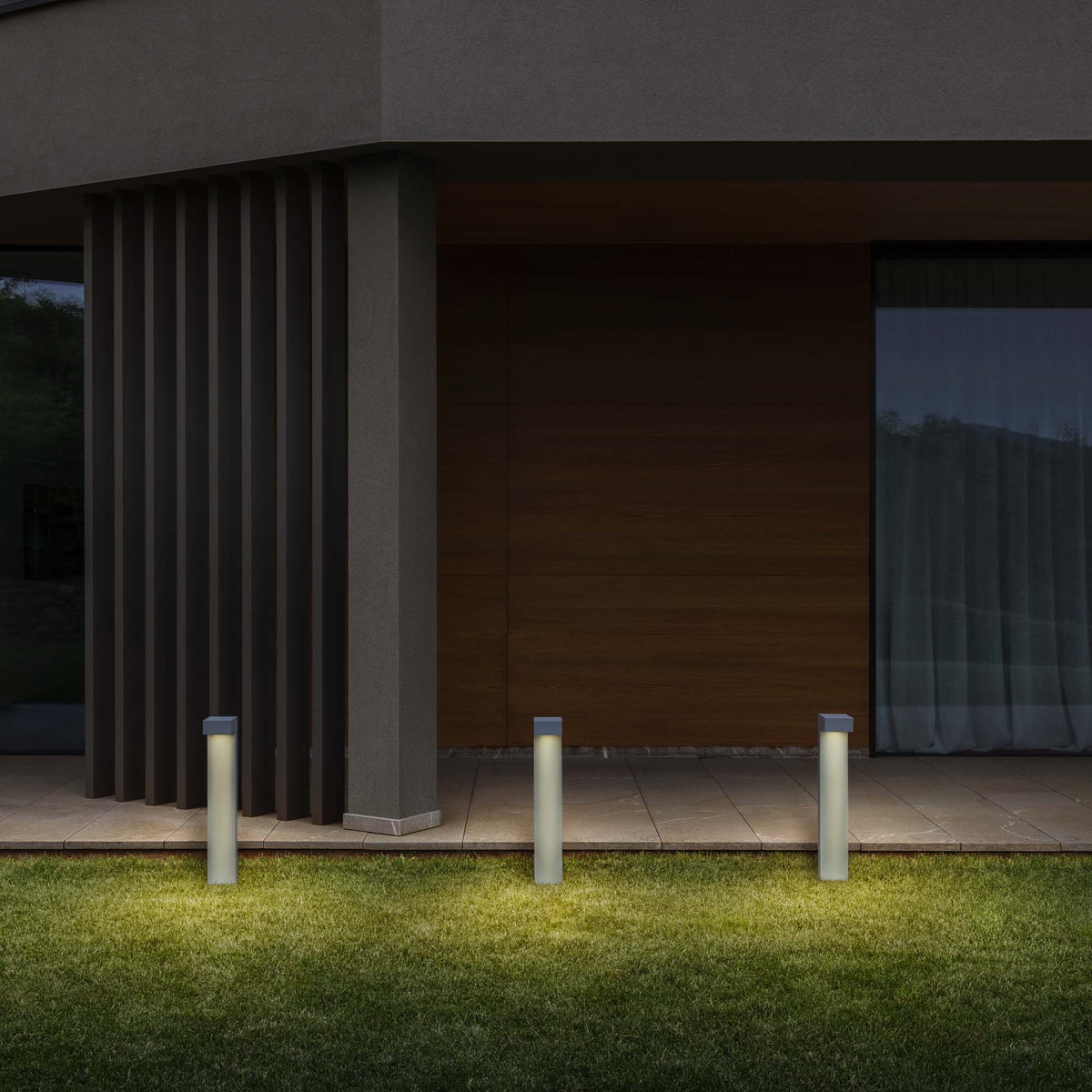 Lampadar de exterior Sirio PT1 H60, gri – ambient