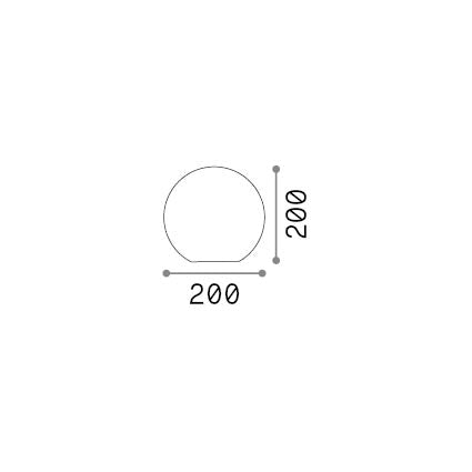 Lampadar de exterior Sole PT1 D20 – desen tehnic cu dimensiuni