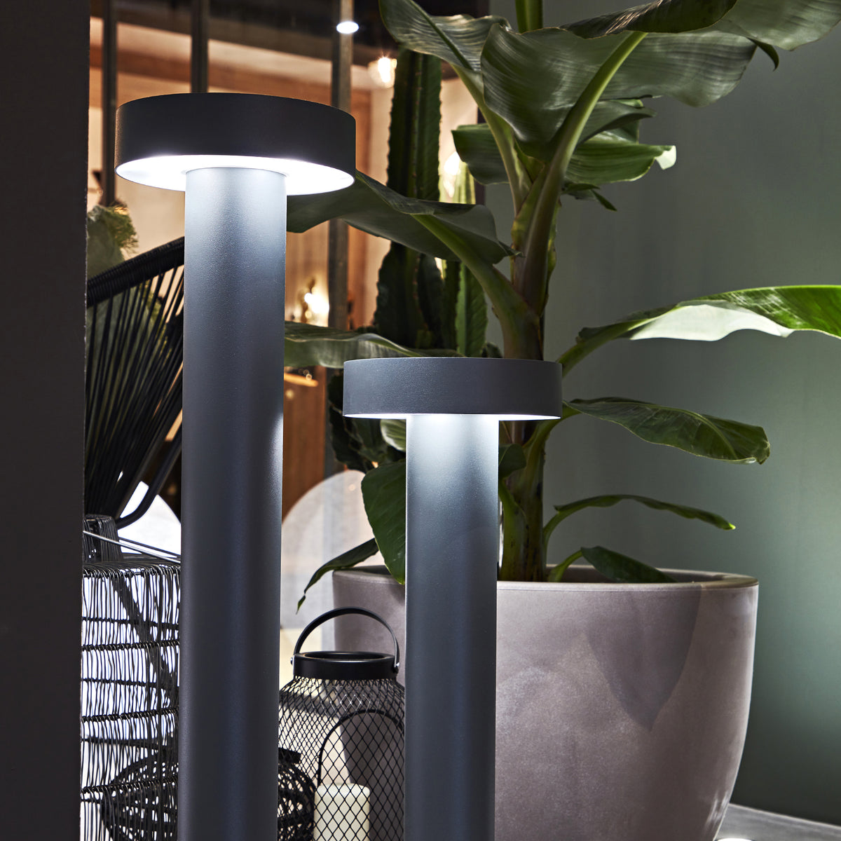 Lampadar de exterior Tesla PT4 H80, cafeniu – ambient
