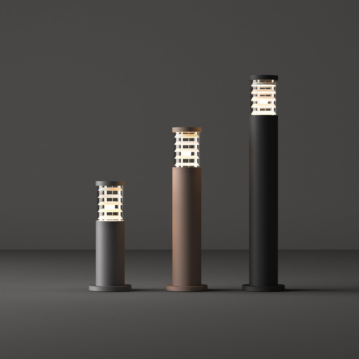 Lampadar de exterior Tronco PT1 H25, gri – ambient