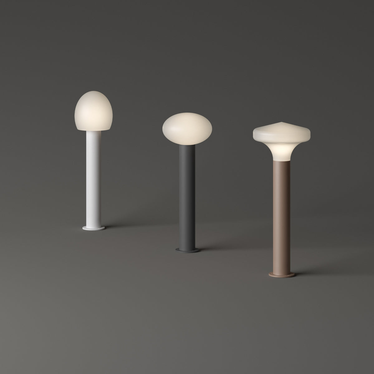 Lampadar modular de exterior Clio MPT2, alb – ambient