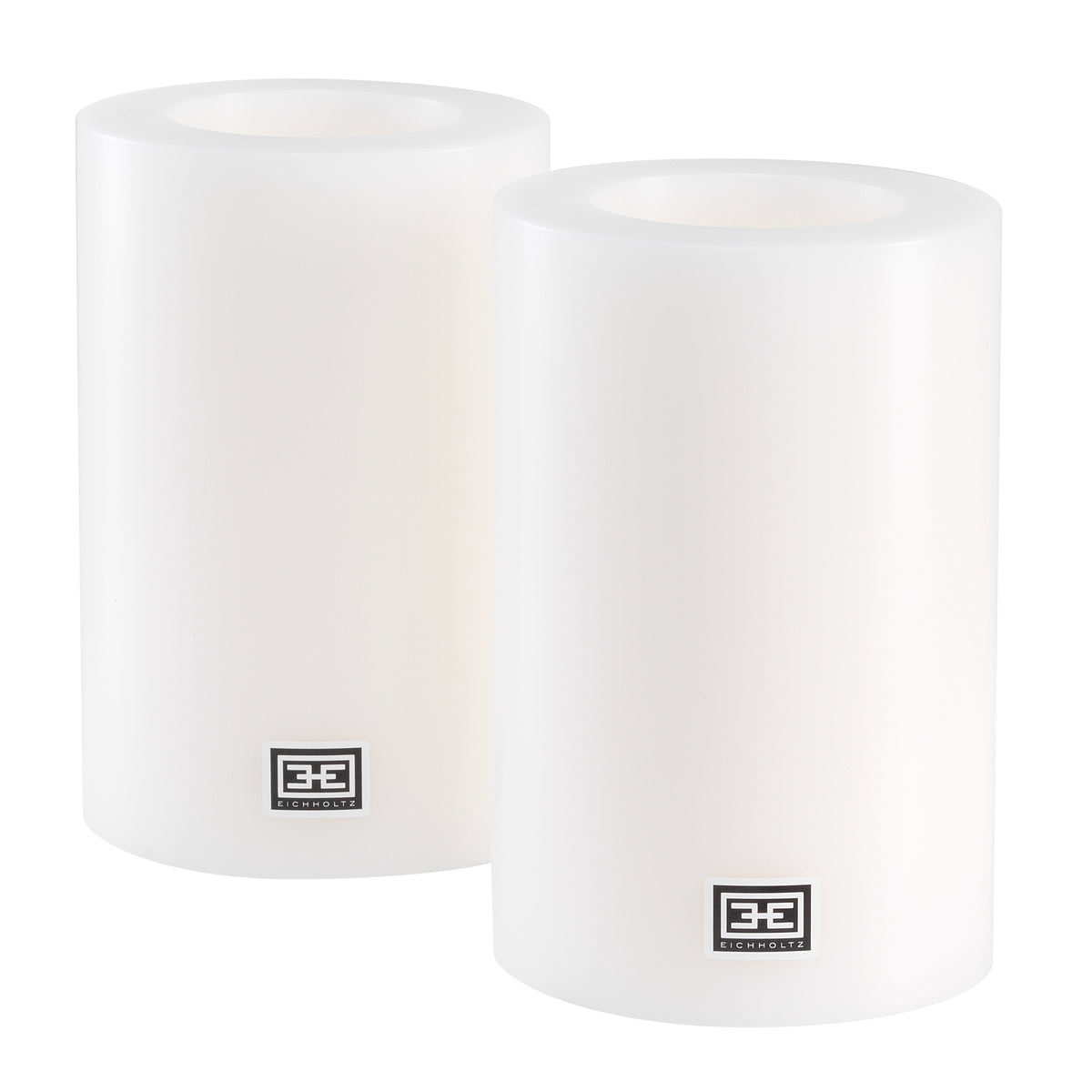 Lumânare artificială ø 10 x Î. 15 cm, albă, set de 2