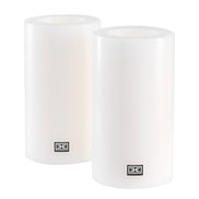 Lumânare artificială ø 10 x Î. 18 cm, albă, set de 2