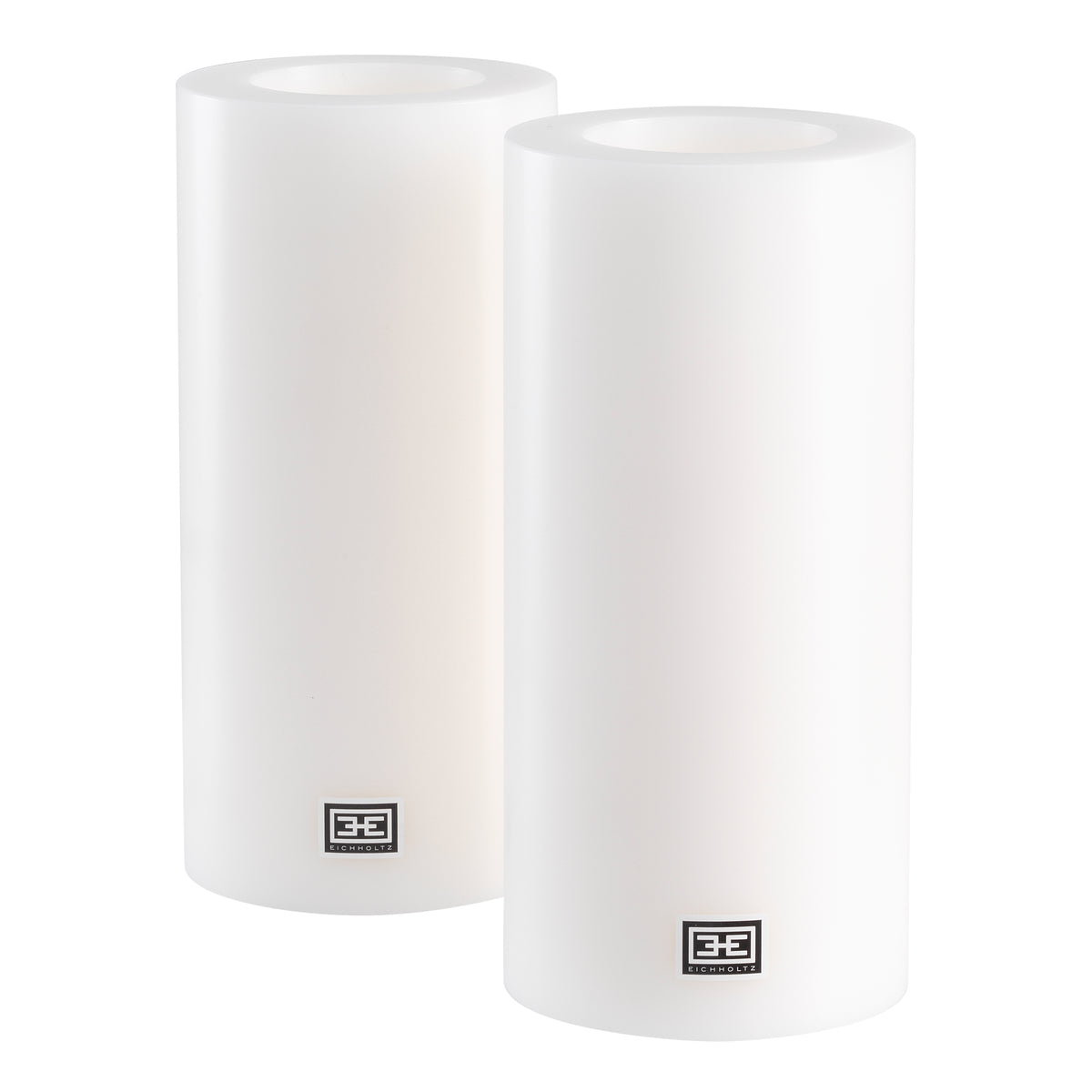 Lumânare artificială ø 10 x Î. 21 cm, albă, set de 2
