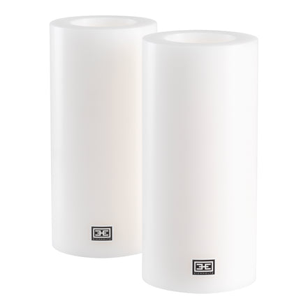 Lumânare artificială ø 10 x Î. 21 cm, albă, set de 2