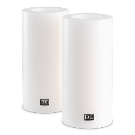 Lumânare artificială ø 10 x Î. 21 cm, albă, set de 2