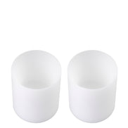 Lumânare artificială adâncă ø 10 x Î. 12 cm, albă, set de 2