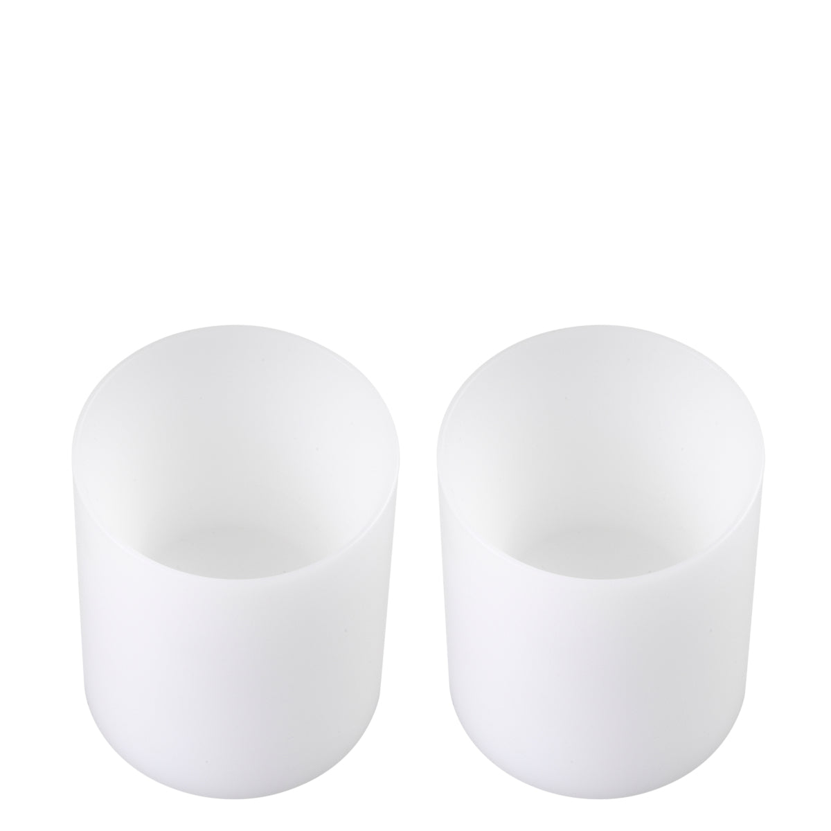 Lumânare artificială adâncă ø 10 x Î. 12 cm, albă, set de 2