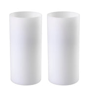 Lumânare artificială adâncă ø 10 x Î. 21 cm, albă, set de 2