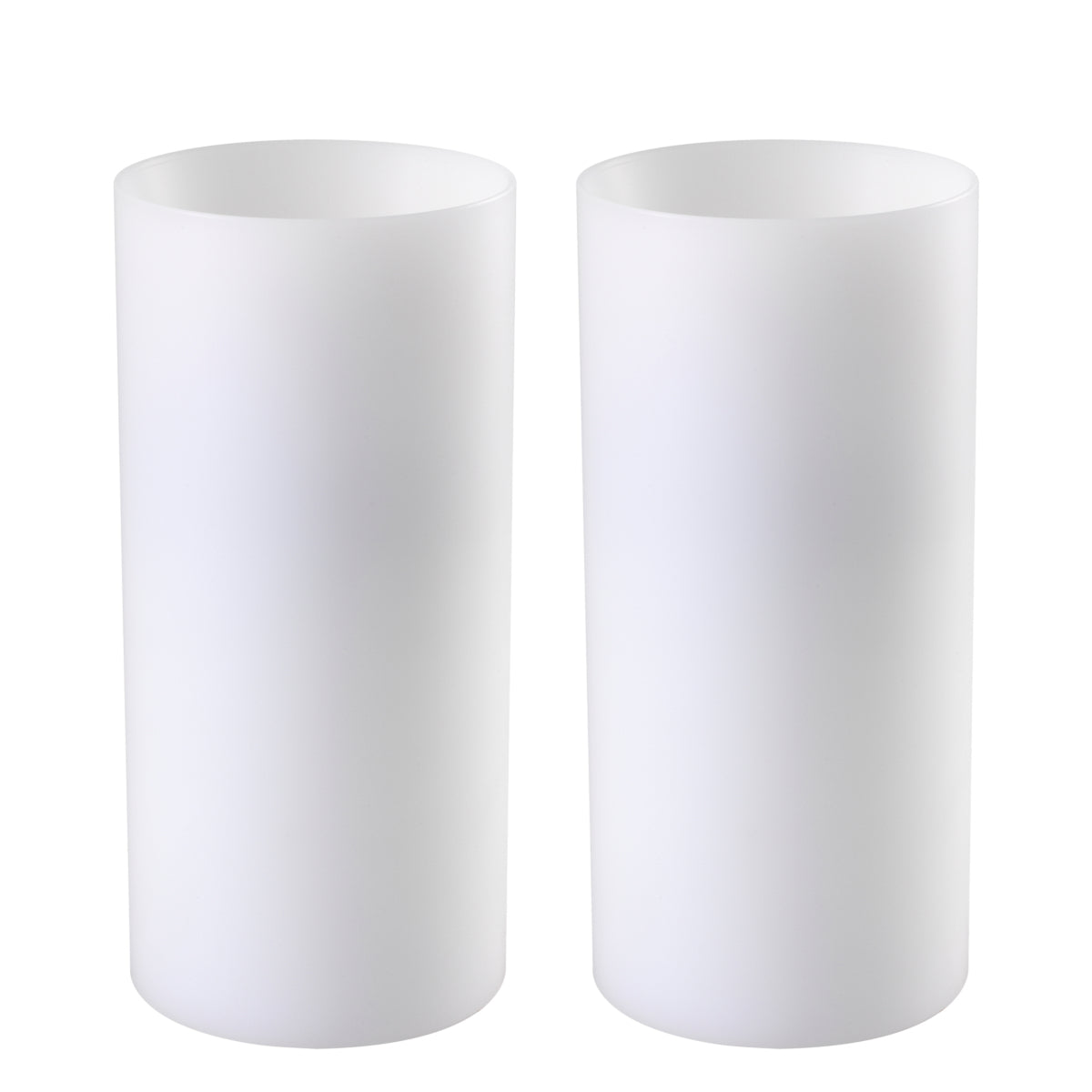 Lumânare artificială adâncă ø 10 x Î. 21 cm, albă, set de 2