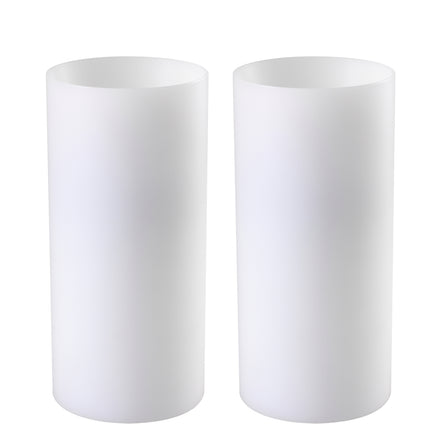 Lumânare artificială adâncă ø 10 x Î. 21 cm, albă, set de 2