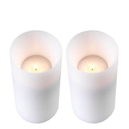Lumânare artificială adâncă ø 10 x Î. 21 cm, albă, set de 2