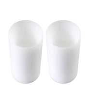Lumânare artificială adâncă ø 10 x Î. 21 cm, albă, set de 2