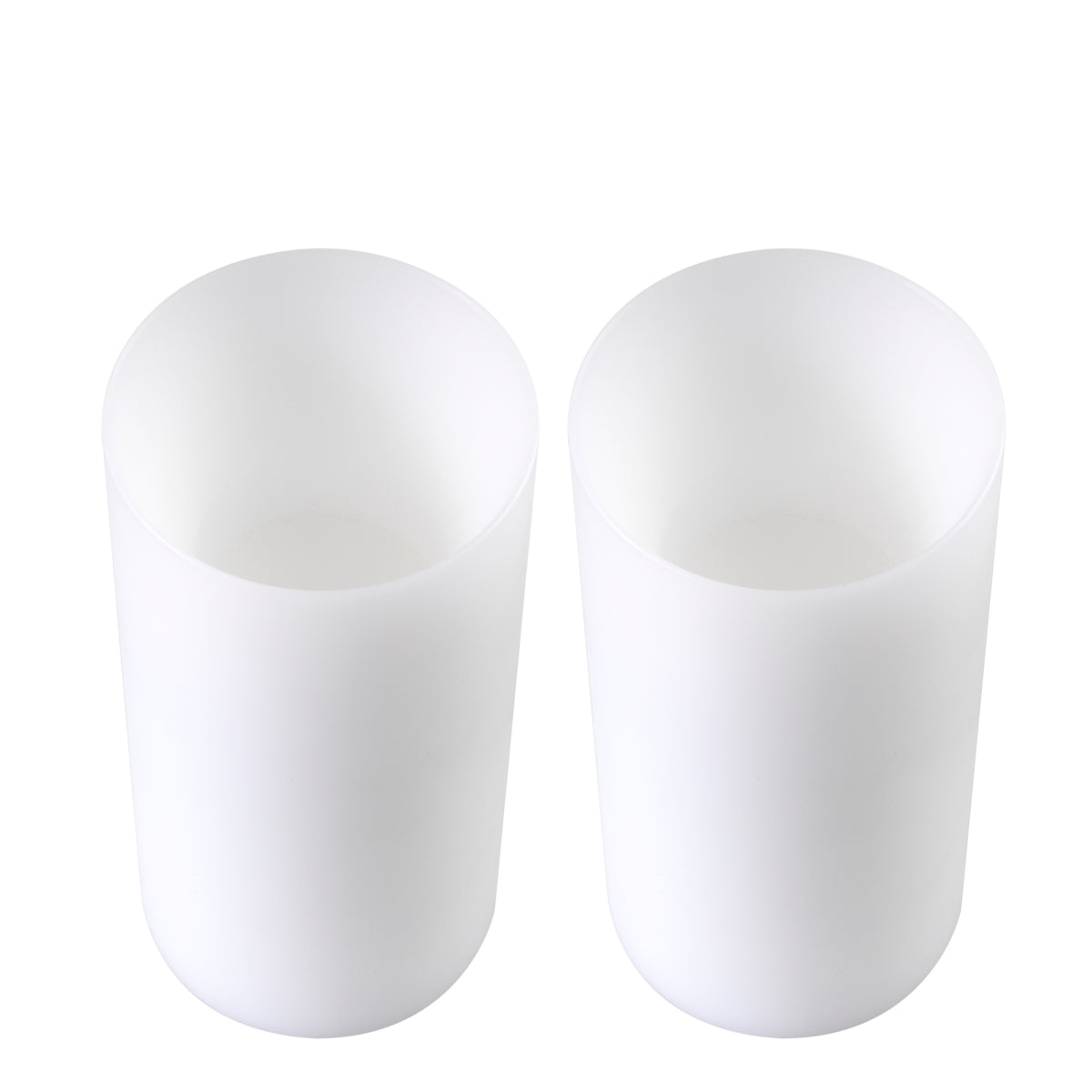 Lumânare artificială adâncă ø 10 x Î. 21 cm, albă, set de 2