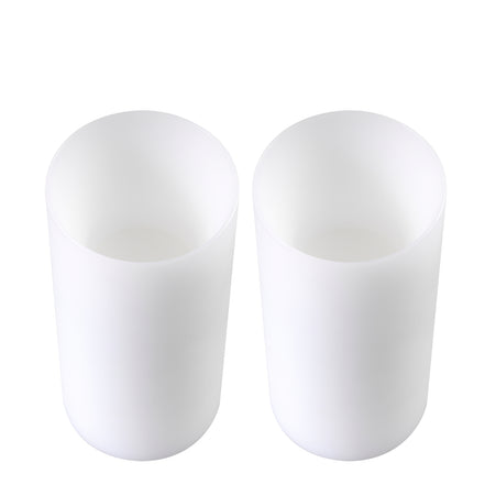 Lumânare artificială adâncă ø 10 x Î. 21 cm, albă, set de 2