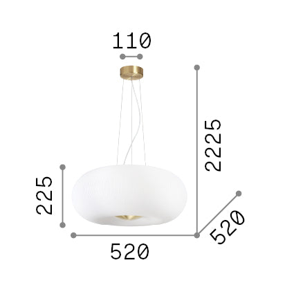Lustră pendul Arizona SP5 – desen tehnic cu dimensiuni