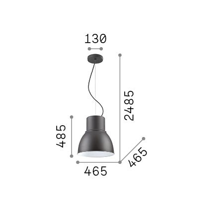 Lustră pendul Breeze SP1 mare – desen tehnic cu dimensiuni