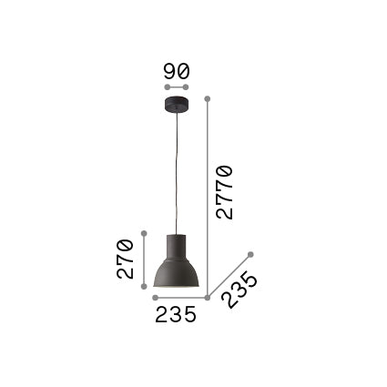 Lustră pendul Breeze SP1 mic – desen tehnic cu dimensiuni