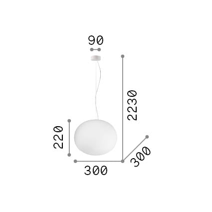 Lustră pendul Cotton SP1 D30 – desen tehnic cu dimensiuni
