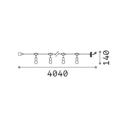 Lustră pendul de exterior Fiesta SP5 – desen tehnic cu dimensiuni