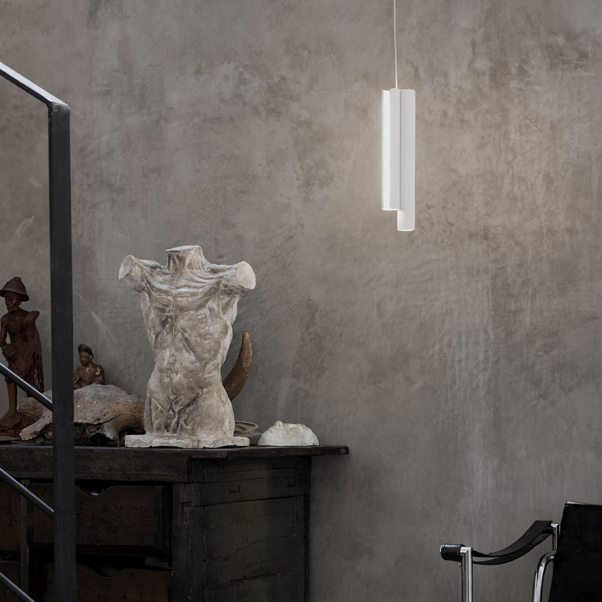 Lustră pendul Dorica SP1 D45, albastru – ambient
