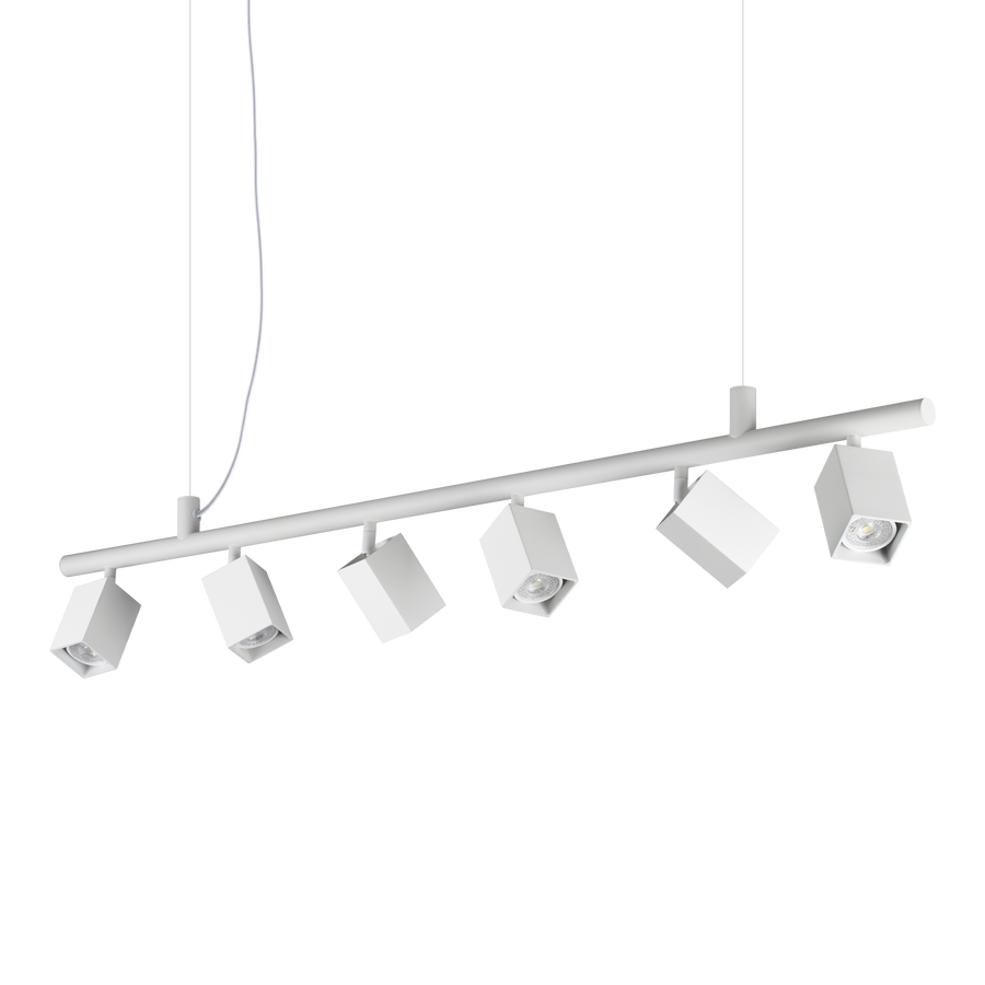 Lustră pendul Dynamite SP6 pătrat, alb