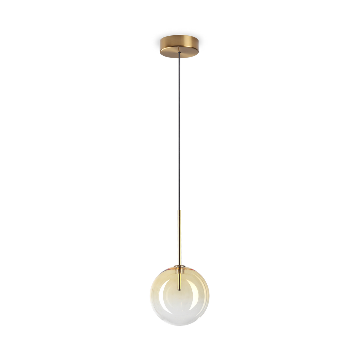 Lustră pendul Equinoxe SP1 D15, chihlimbar nuanțat