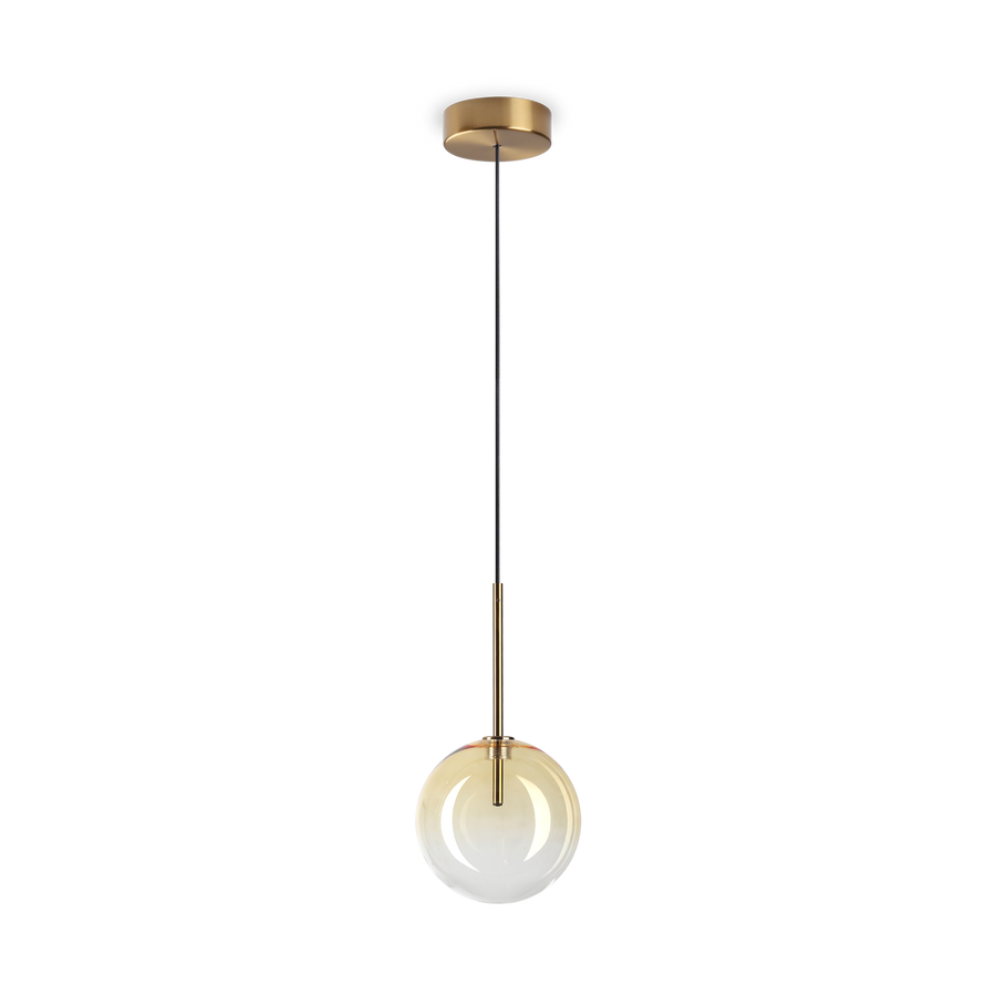 Lustră pendul Equinoxe SP1 D15, chihlimbar nuanțat
