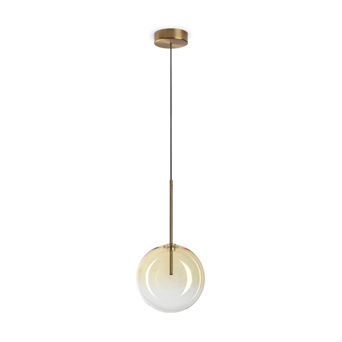 Lustră pendul Equinoxe SP1 D20, chihlimbar nuanțat
