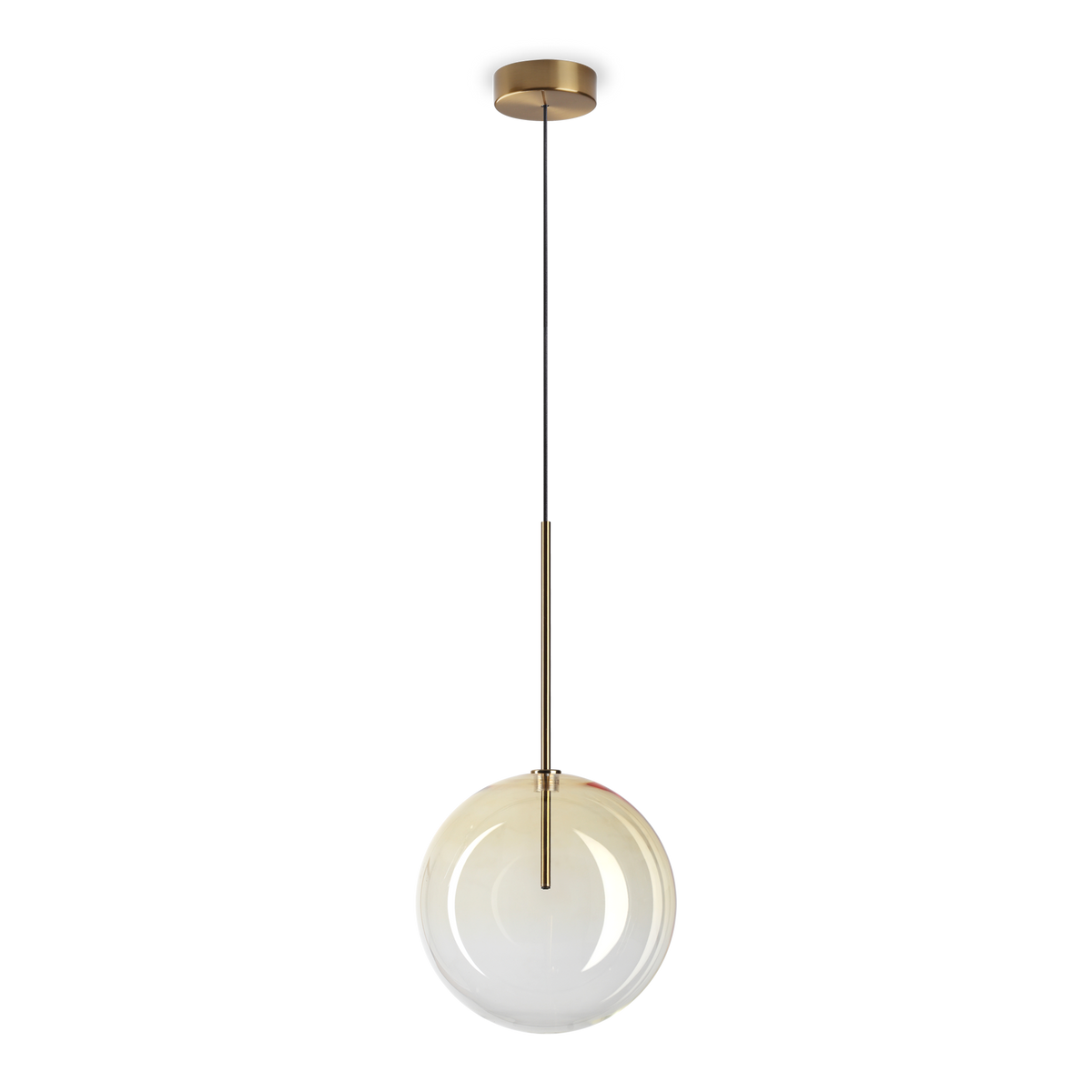 Lustră pendul Equinoxe SP1 D25, chihlimbar nuanțat