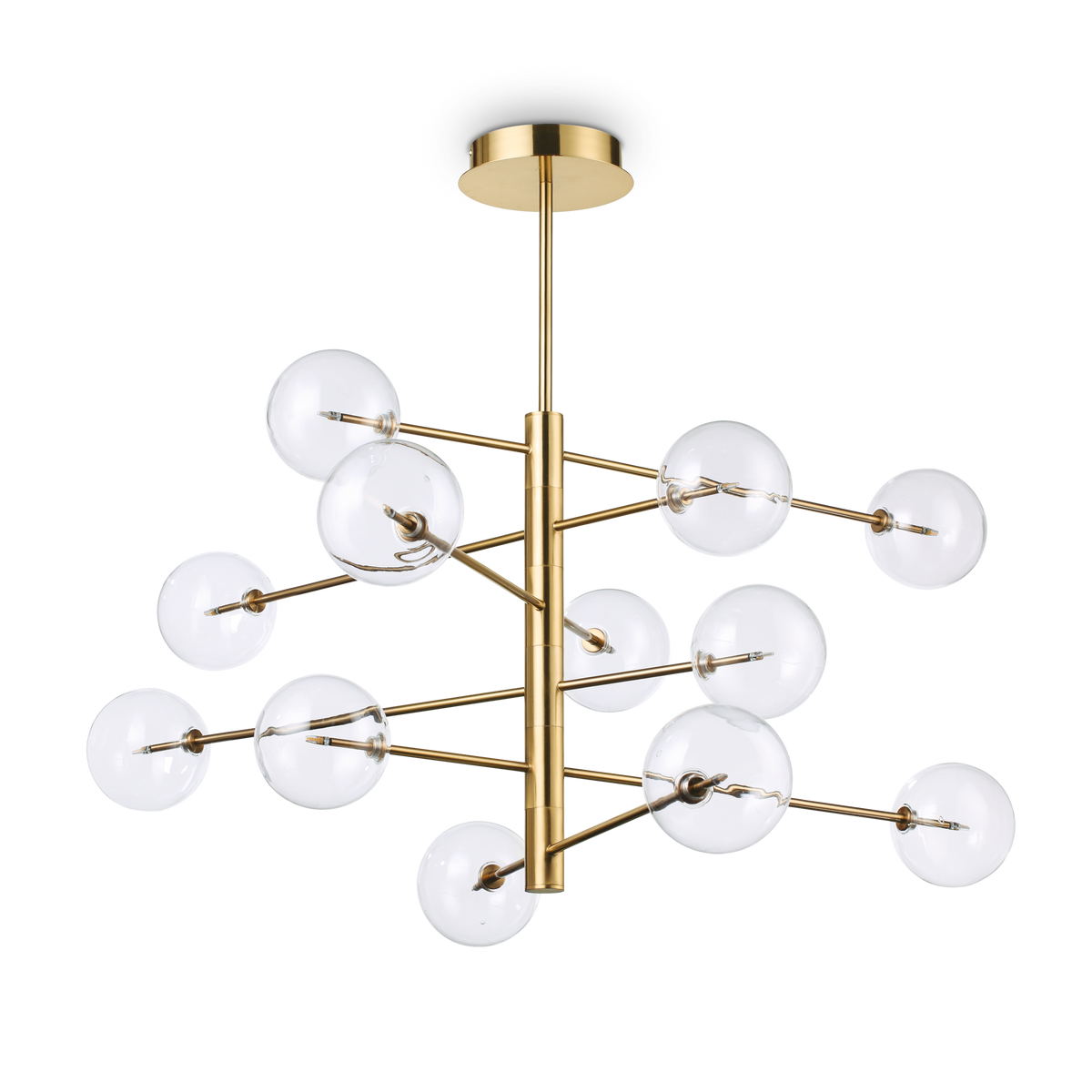 Lustră pendul Equinoxe SP12, alamă