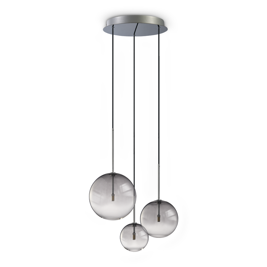 Lustră pendul Equinoxe SP3, fumuriu nuanțat