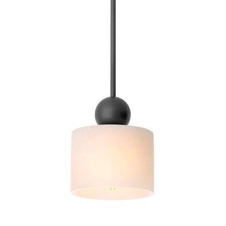 Lustră pendul Etruscan rotund, finisaj bronz cu reflexe, alabastru