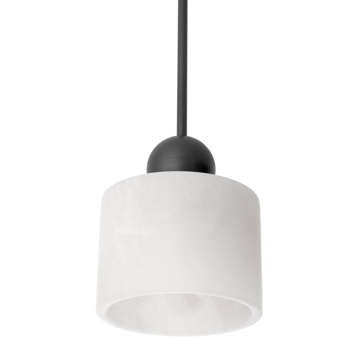 Lustră pendul Etruscan rotund, finisaj bronz cu reflexe, alabastru